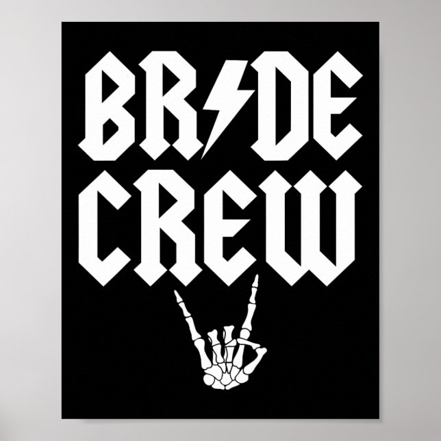 Crew Rock N Roll Gothic Halloween Bachelorette Par Poster (Front)