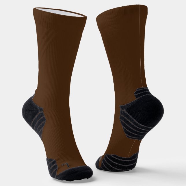 Crew Socks Brown  (Angled)