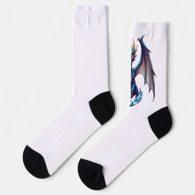 Crew Socks Dragon hatchling emerging from crystal  (Left)
