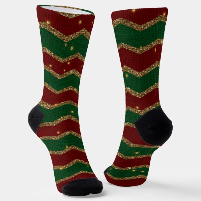 Crew Socks-Festive Crew Christmas Socks (Angled)