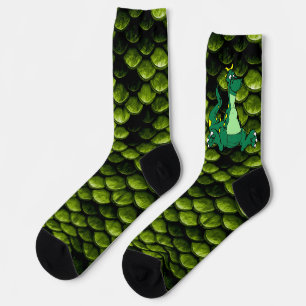 Crew Socks Men's Clothing Dragon Scale
