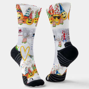 Crew Socks Merry Christmas Happy Birthday