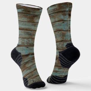 Crew Socks Rustic Wood Green