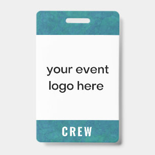 Crew Staff Event Badge Teal