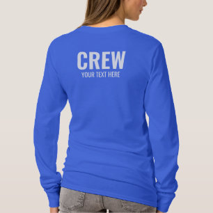 Crew Team Member Womens Front And Back Design T-Shirt