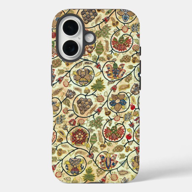 Crewel Work Embroidery Fruit and Flowers Case-Mate iPhone Case (Back)