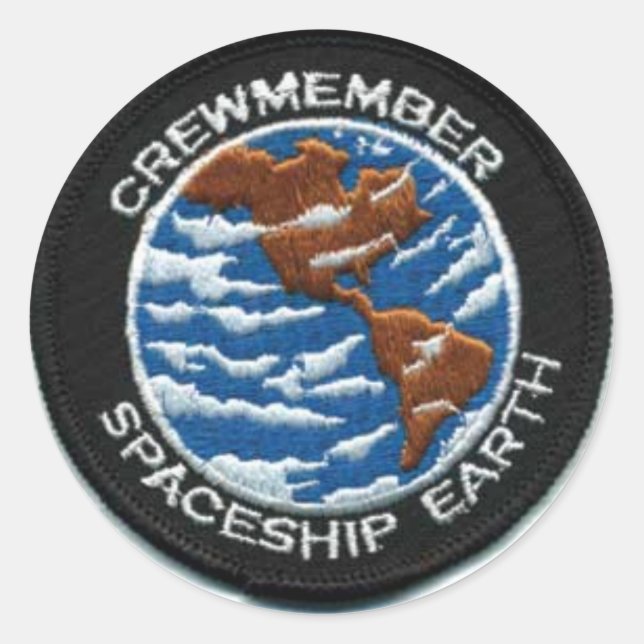Crewmember Spaceship Earth Classic Round Sticker (Front)