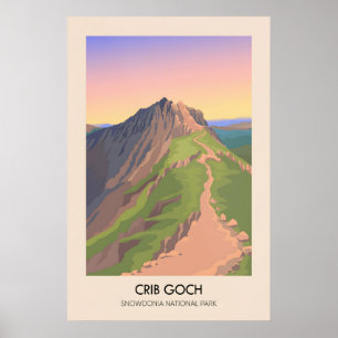 Crib Goch Snowdonia Travel Poster