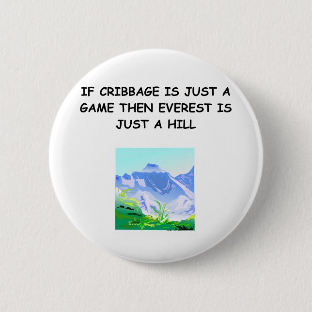 CRIBBAGE 2 INCH ROUND BUTTON (Front)