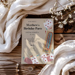 Cribbage Board Game Party Invitation<br><div class="desc">Whether you're throwing a birthday party for a cribbage fan, hosting a board game themed celebration or just inviting guests to game night these fun invitations are perfect for personalizing with all of your party details. They feature illustrations of a cribbage board, playing cards, and pegs or playing pieces against...</div>
