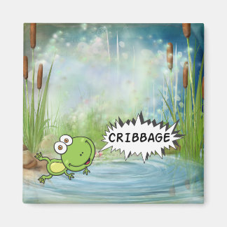Cribbage Frog Magnet