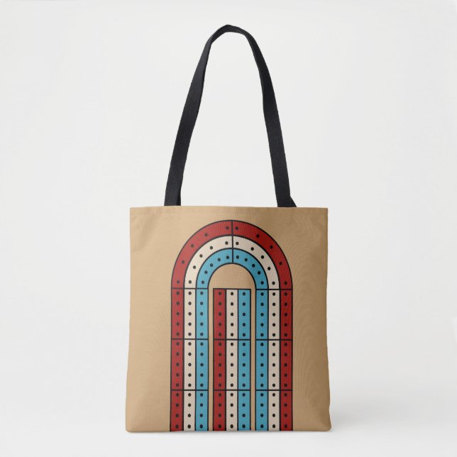 Cribbage Game Board Illustrated Tote Bag (Front)