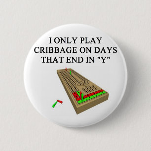 cribbage game player 2 inch round button
