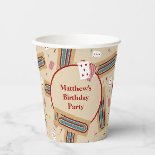 Cribbage Game Themed Personalized Party Paper Cups