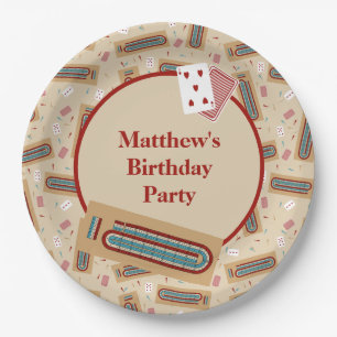 Cribbage Game Themed Personalized Party Paper Plate