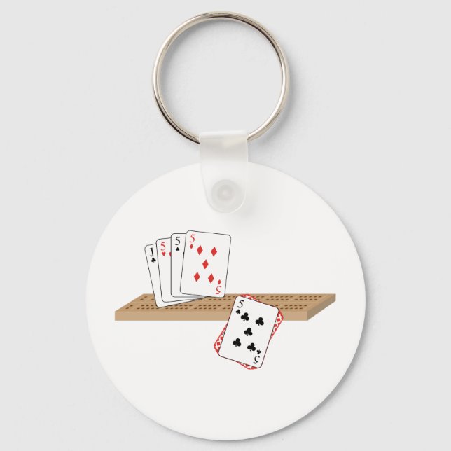 Cribbage Hand Keychain (Front)