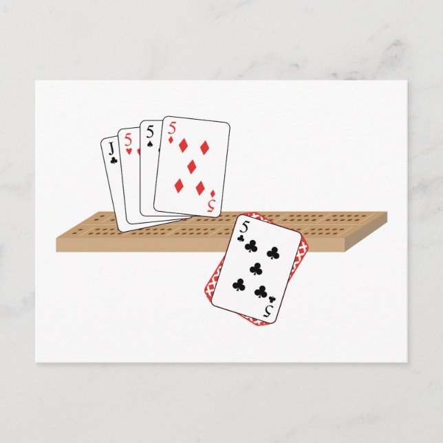 Cribbage Hand Postcard (Front)