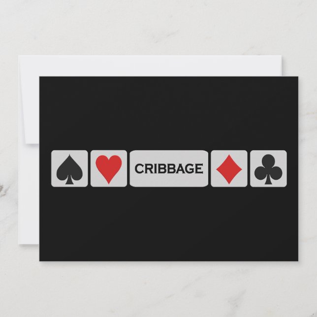 Cribbage invitation - customize! (Front)