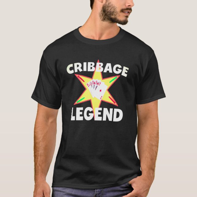 Cribbage Legend Cribbage Card Game T-Shirt (Front)
