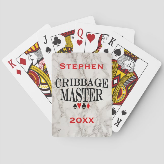 Cribbage Master Personalized Playing Cards (Back)
