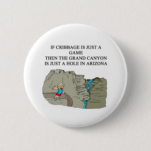 CRIBBAGE player 2 Inch Round Button (Front)