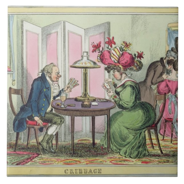 Cribbage, published by Thomas McLean, London (colo Tile (Front)