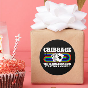 Cribbage The Ultimate Game Of Strategy And Skill Classic Round Sticker