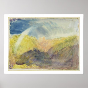 Crichton Castle (Mountainous Landscape with a Rain Poster