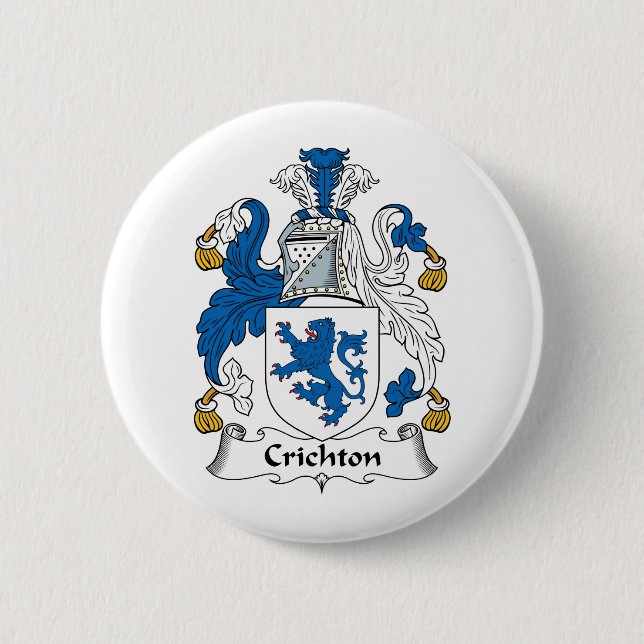 Crichton Family Crest 2 Inch Round Button (Front)
