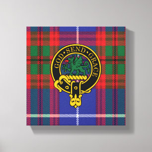 Crichton Scottish Crest and Tartan Canvas print