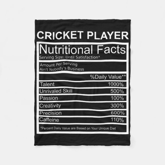 Cricket Apparel Cricket Lover Gift Cricket Player  Fleece Blanket (Front)
