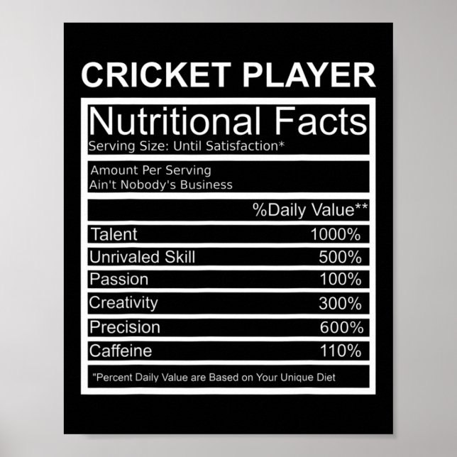 Cricket Apparel Cricket Lover Gift Cricket Player  Poster (Front)