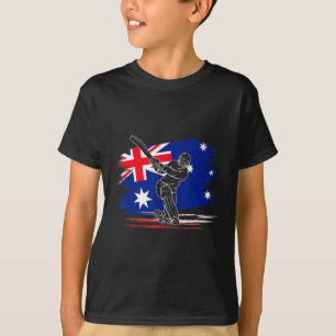 Cricket Australia Flag Cricket Sport Lover Fan Cri T-Shirt