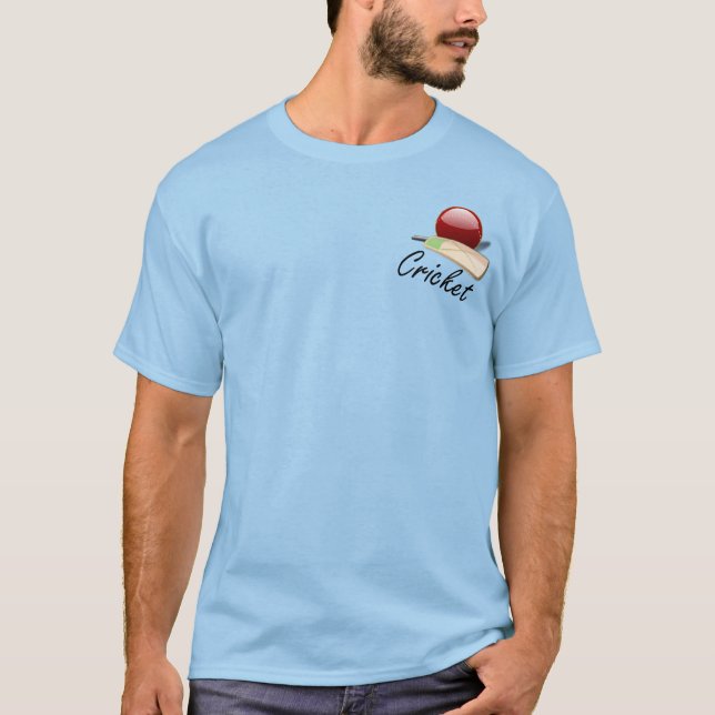 Cricket Ball and Bat T-Shirt (Front)