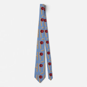 Cricket Ball And Stumps, Tie