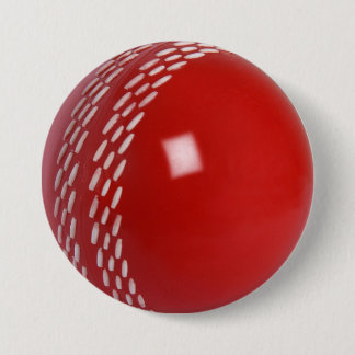 Cricket Ball Badge 3 Inch Round Button