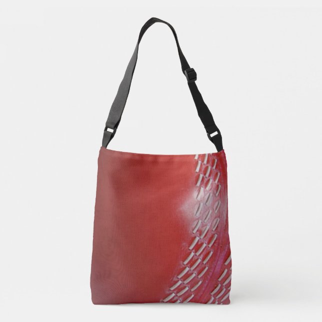 Cricket Ball Red Customize Crossbody Bag (Back)