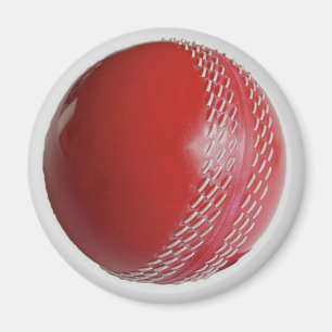 Cricket Ball Red Customize With Your Name Magnet