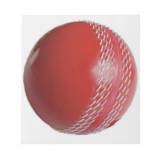 Cricket Ball Red Customize With Your Name Notepad (Front)