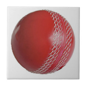 Cricket Ball Red Customize With Your Name Tile