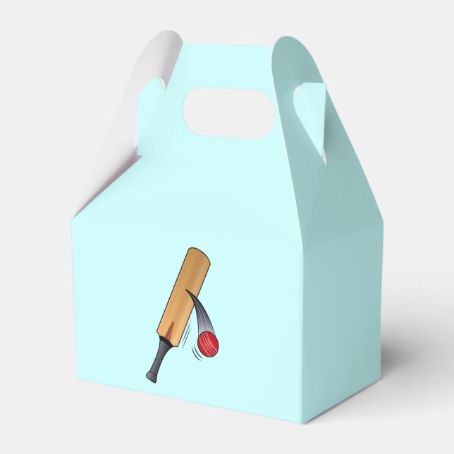 Cricket Bat and Ball Favor Box (Front Side)