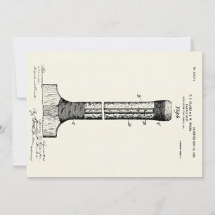 CRICKET BAT PATENT - CIRCA 1906 CARD