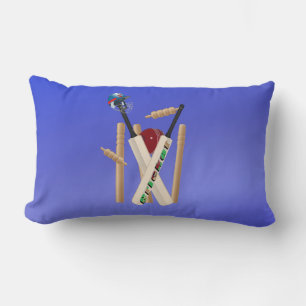 Cricket Bats Ball And Stumps, Lumbar Pillow