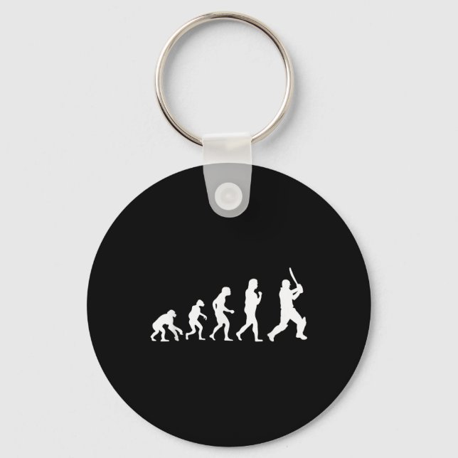 Cricket Batsman Evolution For Cricketer Players Fu Keychain (Front)