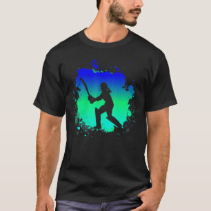 Cricket Batsman for Cricketer Womens Girls Cricke T-Shirt