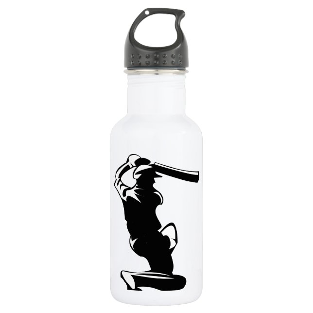 cricket batter player 532 ml water bottle (Front)