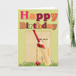 Cricket birthday card