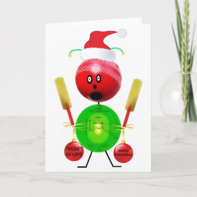 Cricket Christmas Holiday Card (Front)