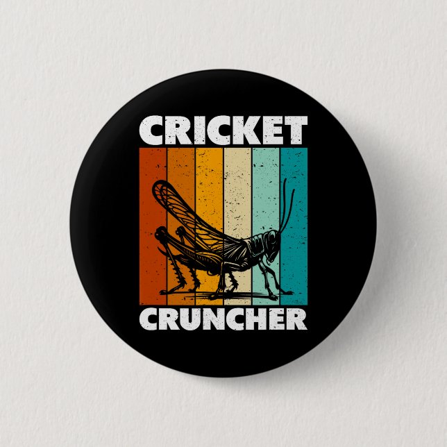 Cricket Cruncher  2 Inch Round Button (Front)