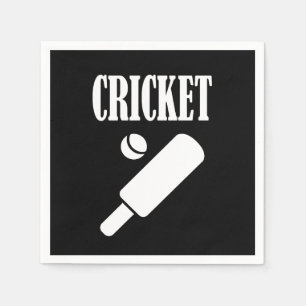 Cricket Cusomize Personalize Name, Number or Team Napkin